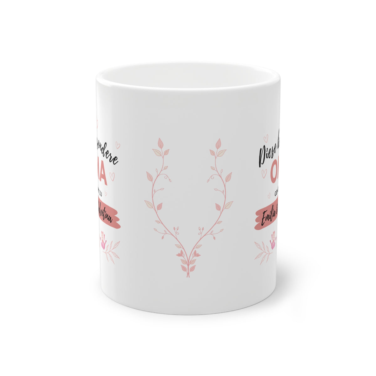 Oma Tasse mit Namen der Enkel personalisiert 🧡