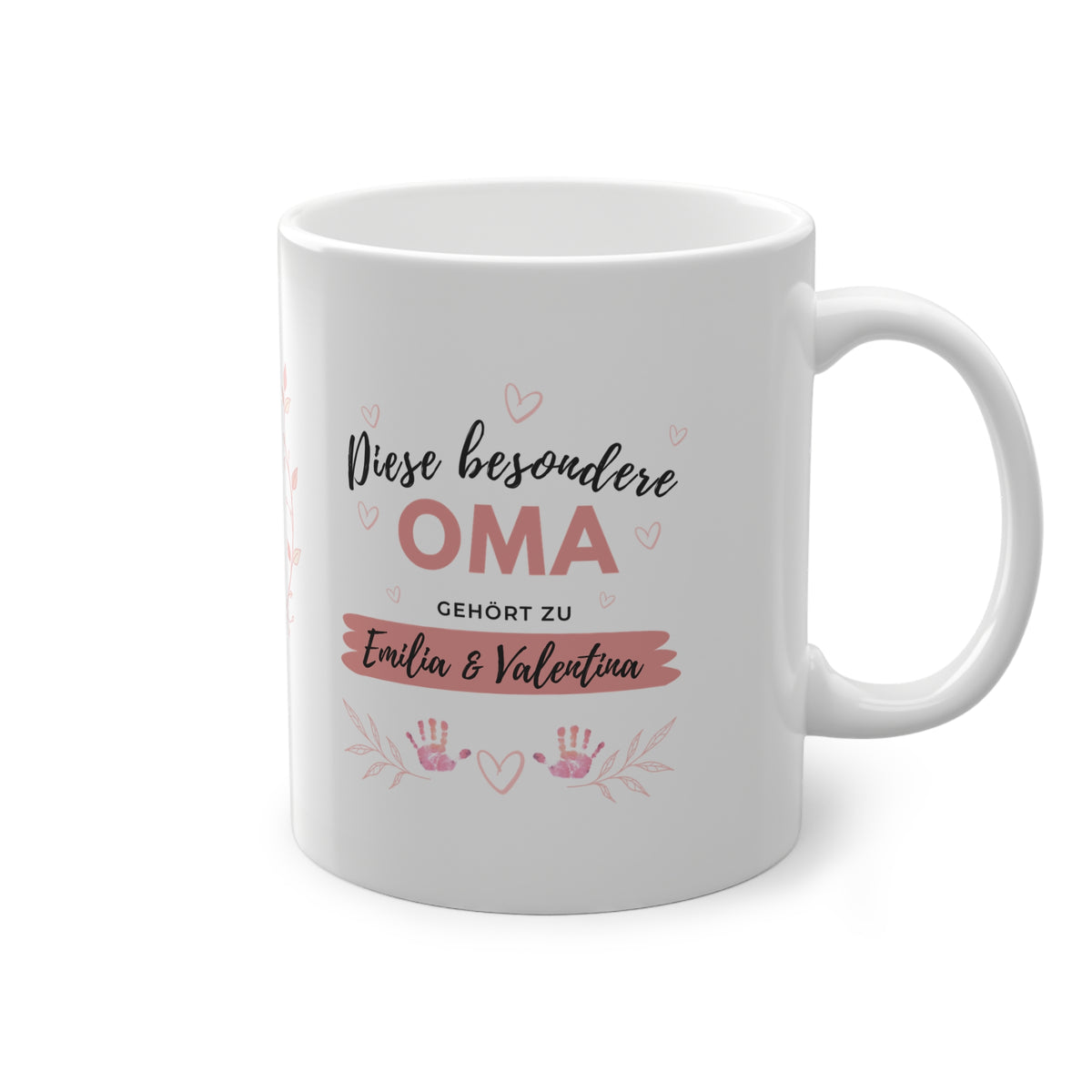 Oma Tasse mit Namen der Enkel personalisiert 🧡