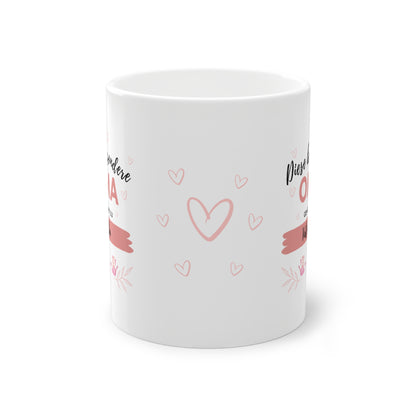Oma Tasse mit Enkel-Namen, Herzen 🧡 und Handabdrücken