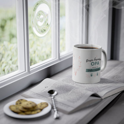Opa Tasse mit Namen der Enkel personalisiert 🧡